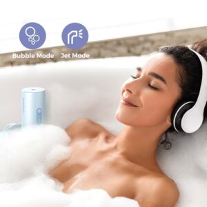Bath Jet Spa, Cordless Portable Bathtub Accessories with 3-Level Adjustable Speed, Bubble Maker/Bath Jet Mode, Bathtub Jets for Home Spa, Relaxing (Blue) - Image 2