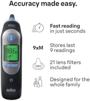 Braun ThermoScan 7 Digital Ear Thermometer, Age-Adjusted Fever Guidance, Baby and Infant Friendly, No. 1 Brand Recommended by Pediatricians, FSA and HSA Eligible - Image 4