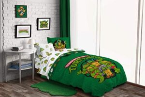 Jay Franco Nickelodeon Teenage Mutant Ninja Turtles Green Bricks 7 Piece Bed Set-Includes Reversible Comforter & Sheet Set Bedding-Super Soft Fade Resistant Microfiber Official Nickelodeon Product - Image 7