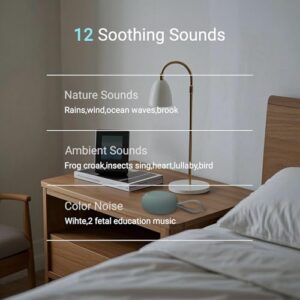 White Noise Machine - Sleep Sound Machine for Baby and Kids,12 Soothing Sounds, 15 Hours of Ultralong Battery Life,Noise Canceling for Break & Sleeping, Sound Therapy for Home, Travel.Slate - Image 3