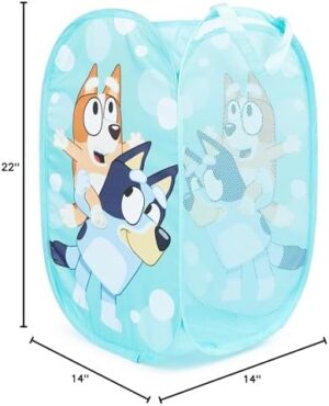 Jay Franco Bluey & Bingo Pop Up Hamper - Mesh Laundry Basket/Bag with Durable Handles - Storage for Clothes or Toys - Image 5