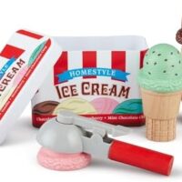 Melissa & Doug Scoop and Stack Ice Cream Cone Magnetic Pretend Play Set, Multicolor - FSC Certified