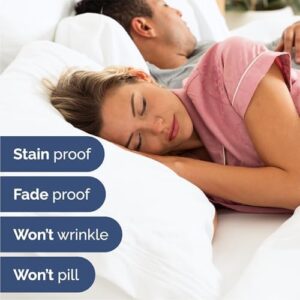 Queen Size 4 Piece Sheet Set - Comfy Breathable & Cooling Bed Sheets Set - Hotel Luxury Bedding for Women, Men, Kids & Teens - Deep Pockets, Easy Secure Fit, Soft and Wrinkle Free - Oeko-Tex - White - Image 5