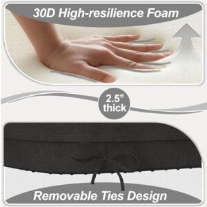 17'' x 16'' x 2.5"Thick Chair Cushions for Dining Chairs, 6 Pack WaterProof Easy Clean Kitchen Chair Pads with Ties and Non-Slip Backing - 30D High Elastic Foam Soft Kitchen Chair Cushions - Image 5