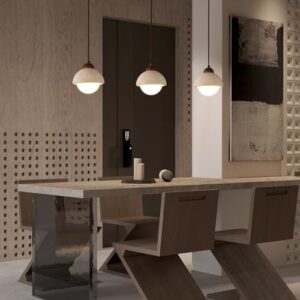 Nordic Natural Stone Shade Pendant Light Wabi-Sabi Yellow Cave Stone Chandelier for Kitchen Island,Wood Mini Pendant Lamp for Dining,Bedside,Entryway,Cafe,Restaurant(1-Pack) - Image 6