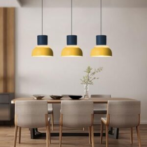 Modern Industrial Pendant Light Macaron Color Barn Style Mid Century Hanging Light Fixture with Aluminum Shade Chandelier Nordic Colorful Ceiling Pendant Lights for Dining Room Kitchen - Image 5