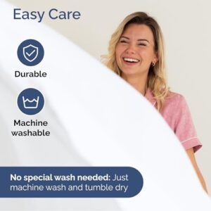 Extra Deep Queen Sheet Set - 6 Piece Breathable & Cooling Sheets - Hotel Luxury Bedding Set w/18-24 Inch Extra Deep Pockets - Easy & Secure Fit - Super Soft, Wrinkle Free & Comfy - White, Queen Size - Image 7