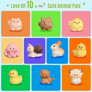 Bath Bombs for Kids with Surprise Toys Inside, 10 Pack Organic Kids Bath Bombs with Animal Toys Inside, Non Toxic Handmade Natural Bubble Bath Fizzies, Birthday Easter Gift for Children Girls Boys - Image 4