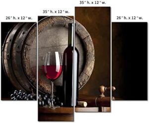 Wine Wall Art for Dining Room Wine Bar Canvas Wall Decor Painting Kitchen Pictures Print On Canvas Food Picture for Home Modern Decoration - Image 8