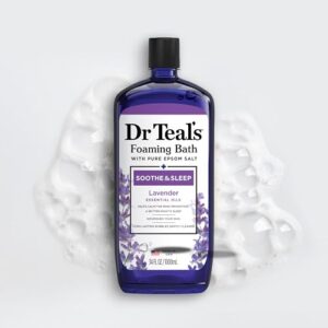 Dr Teal's Foaming Bath with Pure Epsom Salt, Soothe & Sleep with Lavender, 34 fl oz (Pack of 4) - Image 8