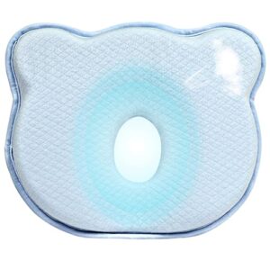 Portable Memory Foam Soft and Cozy Pillow,Breathable Bedding Set Prevent Flat Head Pillow Blue1