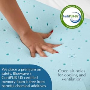 Bluewave Bedding Ultra Slim Gel Memory Foam Pillow for Stomach and Back Sleepers - Thin, Flat Design for Cervical Neck Alignment and Deeper Sleep (2.75-Inches Height, Standard Size) - Image 6