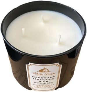Bath & Body Works White Barn 3-Wick Candle in Mahogany Teakwood High Intensity, Scented - Image 3