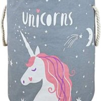 Kids Laundry Basket Girls Unicorn Room Decor,Large Storage Box Canvas Baby Hamper Nursery Bins,Boys and Girls Toy Box,Gift Baskets for Home