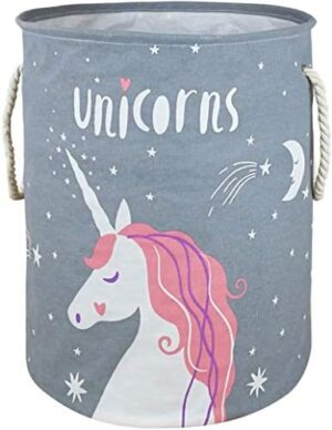 Kids Laundry Basket Girls Unicorn Room Decor,Large Storage Box Canvas Baby Hamper Nursery Bins,Boys and Girls Toy Box,Gift Baskets for Home