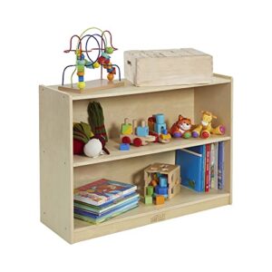 ECR4Kids 2-Shelf Mobile Storage Cabinet, Classroom Furniture, Natural - Image 12
