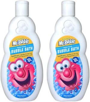 Mr. Bubble Extra Gentle Bubble Bath - Hypoallergenic, Tear Free Bubble Bath Solution Perfect for Sensitive Skin (Pack of 2 Bottles, 16 fl oz Each)