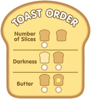 Melissa & Doug Bread and Butter Toaster Set (9 pcs) - Wooden Play Food and Kitchen Accessories - Image 4