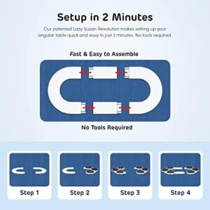 Original Dark Gray - The Lazy Susan Revolution - The First Patented Lazy Susan Turntable Expandable for Rectangular & Oblong Tables - Kitchen & Dining Tables - Great Gift! Parties & Gatherings - Image 5