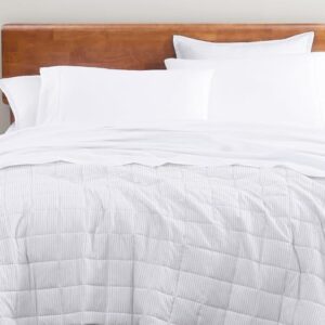 LANE LINEN 100% Organic Cotton Queen Sheet Set, 4Pc Cotton Sheets Queen Size Bed Set, Soft & Breathable Percale Weave, Deep Pocket Queen Sheets, Hotel-Quality Bed Sheets Queen Size - White Bed Sheets - Image 9