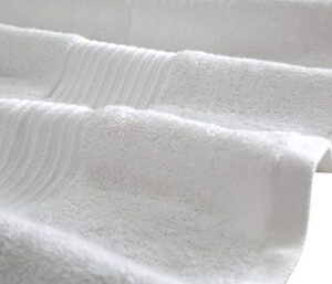 Luxury Extra Large Oversized Bath Towels | Hotel Quality Towels | 650 GSM | Soft Combed Cotton Towels for Bathroom | Thick & Fluffy Bath Sheets | White - 4 Pack - Image 4