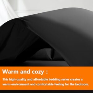 TAIMIT Full Size Comforter Set - 7 Pieces, Bed in a Bag Bedding Sets with All Season Soft Quilted Warm Fluffy Reversible Comforter,Flat Sheet,Fitted Sheet,2 Pillow Shams,2 Pillowcases,Dark Grey - Image 2