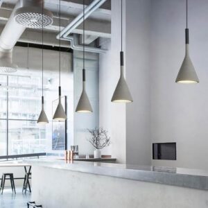Farmhouse Black Pendant Light Fixtures 1-Light Concrete Industrial Kitchen Island Pendant Lighting for Dining Room Bedroom Hallway Pendant Ceiling Lamp(2-Pack) - Image 5