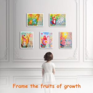 [2-Pack] Kids Artwork Frames Changeable, 8.5 x 11-IN Frames for Kids Artwork, Front Opening Picture Frames, Home Decor, Up to 150 Pcs of Kids Art Frame, Craft Storage, Hanging Wall Decor, Art - Image 7