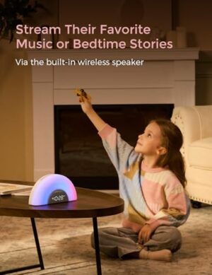 Momcozy DreamSync™ Baby Sound Machine, Night Light, APP Control Baby Sleep Trainer, Routine Builder, White Noise Machine with 34 Soothing Sounds, Wake Up Light Sunrise Alarm Clock, Wireless Speaker - Image 7