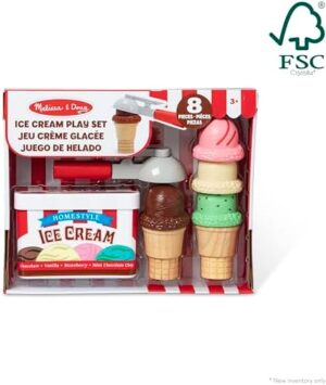 Melissa & Doug Scoop and Stack Ice Cream Cone Magnetic Pretend Play Set, Multicolor - FSC Certified - Image 6