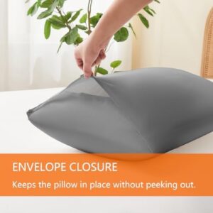 Full Comforter Set Grey, 3 Pieces Lightweight All Season Solid Bedding Comforters Sets, Down Alternative Comforter Bed Set Quilt Blanket, (86x82In Comforter & 2 Pillowcases),Gray - Image 6