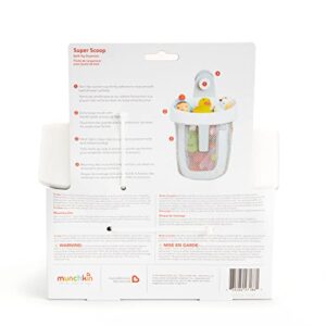 Munchkin® Super Scoop™ Hanging Bath Toy Storage with Quick Drying Mesh, Grey - Image 9