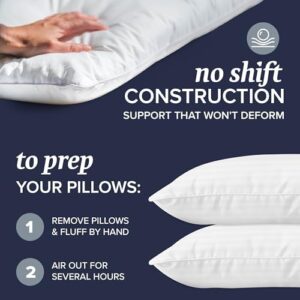 Beckham Hotel Collection Bed Pillows Standard / Queen Size Set of 2 - Down Alternative Bedding Gel Cooling Pillow for Back, Stomach or Side Sleepers - Image 3