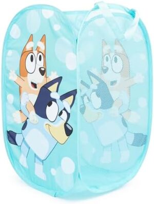 Jay Franco Bluey & Bingo Pop Up Hamper - Mesh Laundry Basket/Bag with Durable Handles - Storage for Clothes or Toys - Image 2