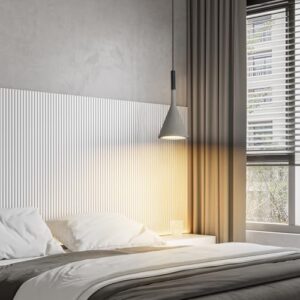 Farmhouse Black Pendant Light Fixtures 1-Light Concrete Industrial Kitchen Island Pendant Lighting for Dining Room Bedroom Hallway Pendant Ceiling Lamp(2-Pack) - Image 6