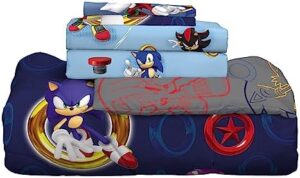 Franco Sonic The Hedgehog Anime Kids Bedding Super Soft Comforter and Sheet Set with Sham, 7 Piece Queen Size, (Official Licensed Product) - Image 6