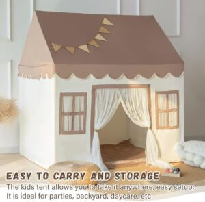 Play Tent with Padded Mat, Large Playhouse for Kids Boys and Girls, Kids Play House Indoor Castle Bed Tent for Toddler - Image 3