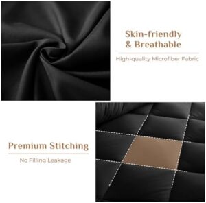 JOLLYVOGUE 11 Pieces Queen Comforter Set, Reversible Bed in a Bag Queen Size, All Season Bedding Set with Soft Black Comforter, Flat Sheets, Fitted Sheets, Pillowcases & Shams - Image 5