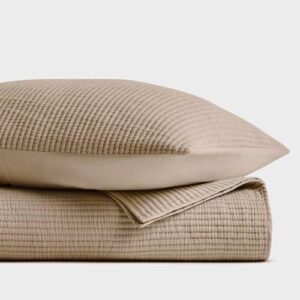 EVERGRACE Cotton Coverlet Set King Size 3 Pieces, Lightweight Soft Ribbed Matelassé Bedspread Quilt Set, Cozy Oversized Quilted Bedding Set with 2 Pillow Shams for All Seasons, Urban Taupe - Image 9