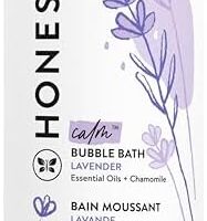 The Honest Company Foaming Bubble Bath | Gentle for Baby | Naturally Derived, Tear-free, Hypoallergenic | Lavender Calm, 12 fl oz
