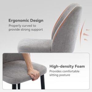 Dining Chairs Set of 2, Comfortable Dining Room Chairs, Modern Kitchen Chairs with Thick Cushions, Leveling Feet and Side Wing Support, Solid Wood Legs, Armless Dining Side Chairs - Image 5