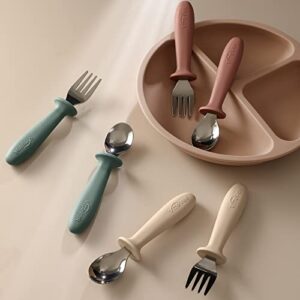 VITEVER 6 Pieces Toddler Utensils, Kids Silverware Set with Silicone Handle, Children Safe Spoons and Forks, 18/8 Stainless Steel, Food-grade Silicone - Dishwasher Safe - Image 7