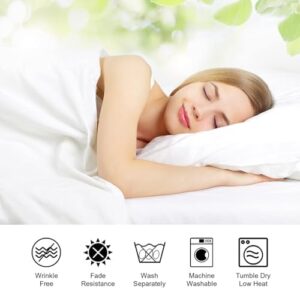 ILAVANDE White Queen Sheets Set 4 Piece,Hotel Luxury Super Soft 1800 Series Microfiber Queen Bed Sheets Set-Wrinkle Free & Breathable-14 Deep Pocket Sheets for Queen Size Bed(Queen,White) - Image 5