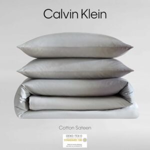 Calvin Klein - Queen Duvet Cover Set, Super Soft Cotton Bedding Set with Matching Shams, Cozy Home Decor, Oeko-Tex Certified (Atmosphere Ombre Grey, Queen) - Image 3