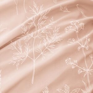 Love's cabin Dusty Rose Pink Full Size Comforter Set - Full Comforter Set, 3 Pieces Cute Floral Bedding Sets for All Seasons,1 Soft Reversible Botanical Flowers Comforter and 2 Pillow Shams - Image 8