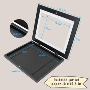 Golden State Art 10x12.5 Kids Art Frames Front-Opening Great for Kids Drawings, Artworks, Children Art Projects, Schoolwork, Home or Office (Black Set of 2) - Image 3