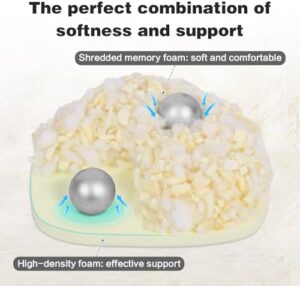 baibu Dining Chair Cushions Set of 4, Dual-Layer Patented Design Memory Foam Windsor Seat Pads, Kitchen Chair Cushions with Ties & Textured Cover, 17x 15.5 x 3.5in, 4 Pack, Off-White - Image 2