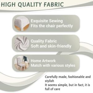 Chair Covers for Dining Room Chair Covers Set of 6 Stretch Spandex Kitchen Chair Protector Slipcover Removable Washable Dining Chair Covers for Home, Party, Ceremony, Banquet (Light Grey) - Image 4