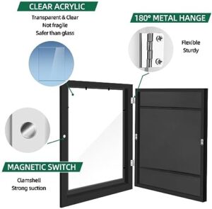 4 Pack Kids Artwork Frames Changeable 8.5 x 11 Inch Children Art Projects Kids Art Frames Front Opening Picture Display Frame, Black - Image 5