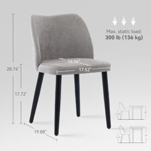 Dining Chairs Set of 2, Comfortable Dining Room Chairs, Modern Kitchen Chairs with Thick Cushions, Leveling Feet and Side Wing Support, Solid Wood Legs, Armless Dining Side Chairs - Image 2